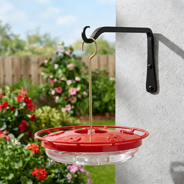 FEED GARDEN Hummingbird Feeders for Outdoors, 2 Pack 16oz Leak-Proof Dish-Style Nectar Feeder Built-in Ant Moat, 5 Feeding Ports, Wide Mouth Easy