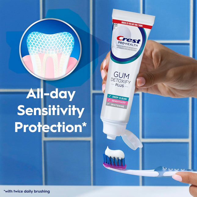 Crest Pro-Health Gum Detoxify plus Toothpaste 4.5 Oz Pack of 3 - Antibacterial F