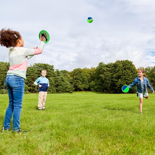 Beach Toys - Outdoor Games for Kids, Toss and Catch Ball Set with 6 Paddles 3 Balls, Gifts for 3 4 5 6 7 8+ Year Old Boys Girls Christmas