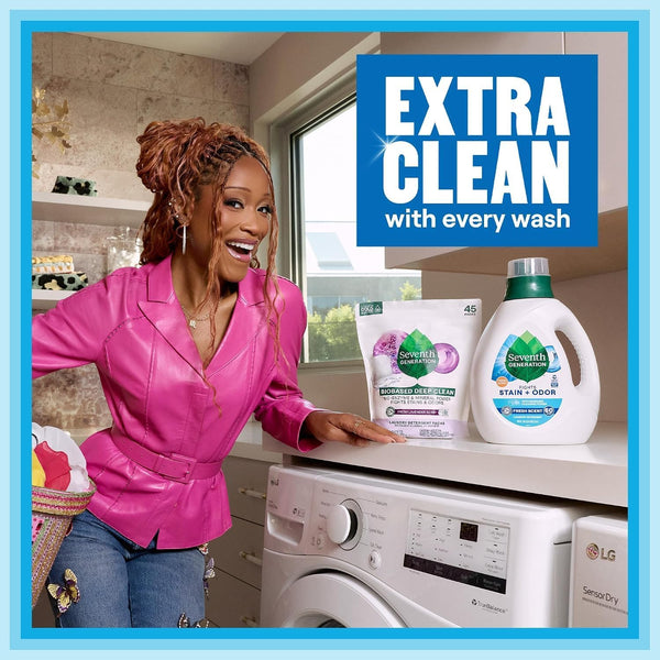 Seventh Generation Laundry Detergent, Free & Clear, 40 oz, 53 Loads Free & Clear 40 Fl Oz (Pack of 1)