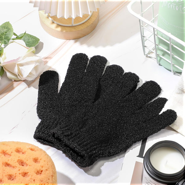 Ramede 30 Pair Exfoliating Glove Double Sided Exfoliating Bath Gloves Pack Nylon Colorful Shower for Men Women Beauty Spa Massage Shower Deep