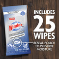 Windex Electronic Cleaning Wipes, Pre-Moistened Screen Wipes for Tvs, Phones, and Other Electronics, Resealable for a Freshness Lock, 25 Count