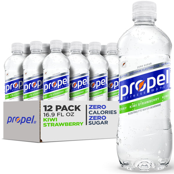 Propel, Kiwi Strawberry, Zero Calorie Sports Drinking Water with Electrolytes and Vitamins C&E, 16.9 Fl Oz (12 Count) Kiwi Strawberry 16.9 Fl Oz