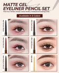 Black Eyeliner Pencil Retractable Gel Eye Liner Pencil Built in Sharpener Waterproof Smudge proof Waterline Eye Liner Pencils Smooth Creamy