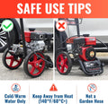YAMATIC Pressure Washer Hose 25 FT 1/4", M22-14mm Females 25FT 3200PSI