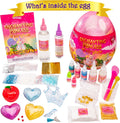 GirlZone Slime Kit - 42-Piece Apple-Scented DIY Slime Kit with Activator & Add-Ins - Princess & Mermaid Combo for Girls Ages 7+ - Heart