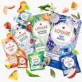 LOVARE Set of 4 Assorted Tea Bags Variety Pack 48 G - Made in Ukraine - 24 Black, Green Tea Sampler Bags X 2 G - Tea Bags Individually Wrapped -