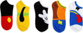 Disney Women's Mickey Mouse 5 Pack No Show Socks 9-11 Mickey Big Face
