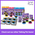 Hunger for Words Talking Pet Doorbell - Potty Training Door Bell, Dog Training Tools, Puppy Must Haves, Puppy Buttons, Potty Train Bell for Dogs,
