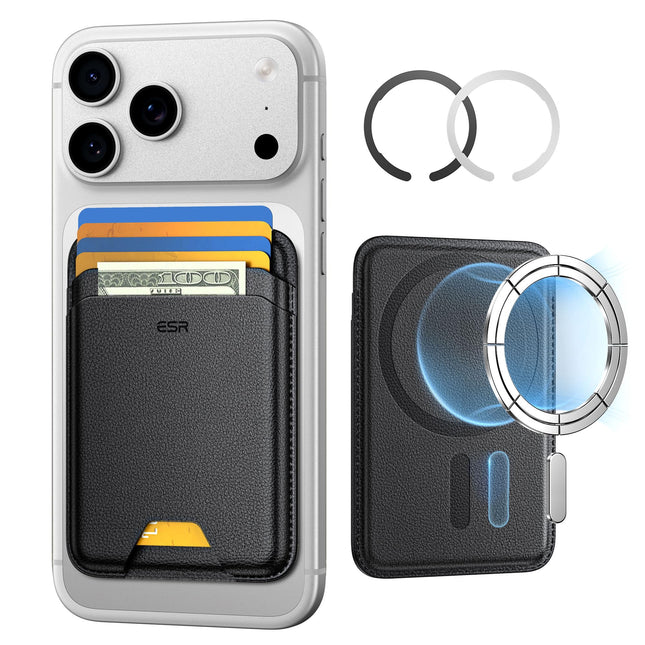 ESR for Magsafe Wallet, Iphone Wallet with 5-Card Holder, Secure-Grip Finger Loop, Magnetic Card Holder for Iphone 15/14