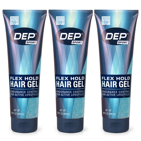 Dep Hair Gel for Men – Strong Hold Styling Gel, Alcohol-Free, Flake-Free, Flexible Control with Keratin Amino Acids, Humidity Resistant Hair