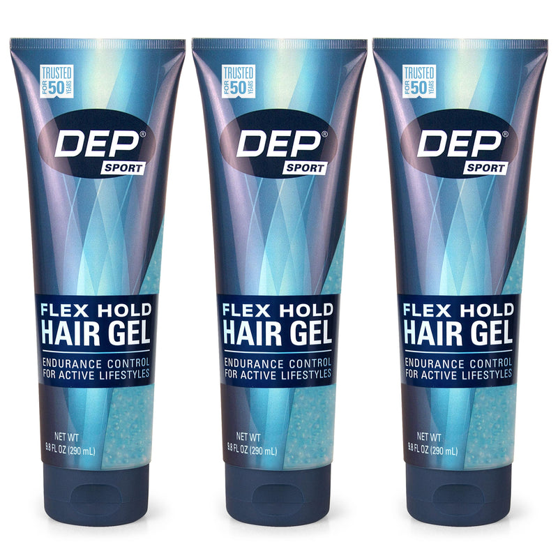 Dep Hair Gel for Men – Strong Hold Styling Gel, Alcohol-Free, Flake-Free, Flexible Control with Keratin Amino Acids, Humidity Resistant Hair