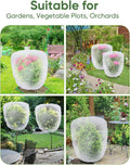Bird Netting for Garden Protection - 4 Pack Garden Netting Pest Barrier with Drawstring,3.3Ft x 2.7Ft Mosquito Net Tomato Protective Cover Garden