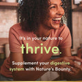 Nature's Bounty Lactobacillus Acidophilus Probiotic Supplement - Daily Probiotic for Women/Men Digestive Health, 100 Million Organisms,