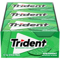 Trident Spearmint Sugar Free Gum, 12 Packs of 14 Pieces (168 Total Pieces)