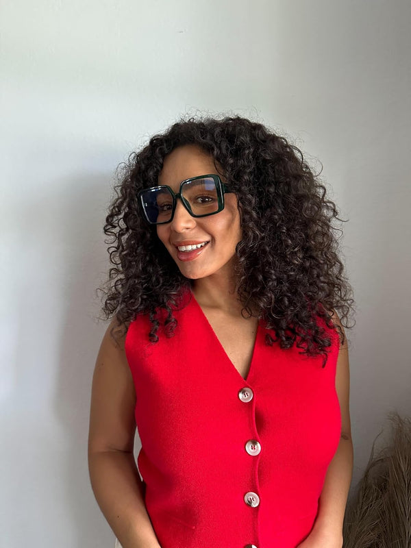 VISOONE Oversized Chunky Blue Light Blocking Glasses for women Harvard Emerald Green Large