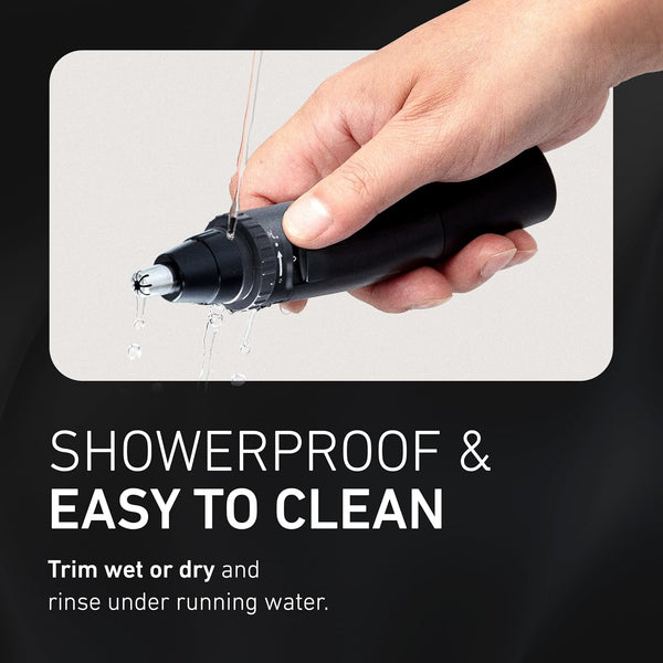 Panasonic Men’s Ear and Nose Hair Trimmer, Wet Dry Hypoallergenic Dual Edge Blade, Ear Hair Trimmer for Men - ER-GN30-H Black 1 Count (Pack of 1)