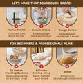 Complete Sourdough Bread Starter Kit, Glass Sourdough Starter Jar Kit & Tons of Sourdough Bread Baking Supplies - Sourdough Starter Kit Includes