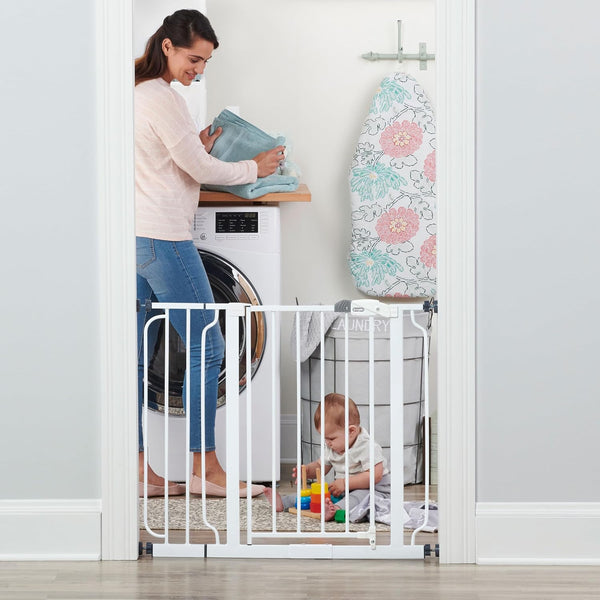 Regalo Safety 29"-38.5" Easy Step Baby Gate, Bottom of Stairs & Doorways White 29-38.5"W x 30"H