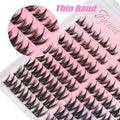 Lash Clusters Manga Eyelash Clusters Spiky Cluster Eyelash Extensions 80Pcs C Curl Individual Lashes Volume Anime Lash Clusters with Thin Band