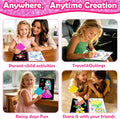 FUNNYB&G Foil Art Craft Kit for Girls 4-10 Years Old: Mess-Free & No-Glue, Create 16 Sparkly Princess Unicorn Pictures – Perfect Travel Toy &