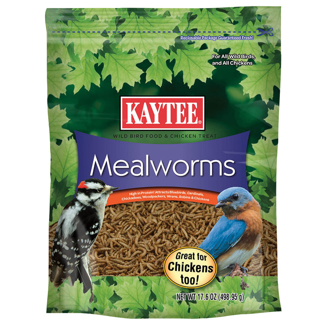 Kaytee Wild Bird Food Mealworms for Bluebirds, Wrens, Robins, Chickadees, Woodpe