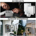 TICONN Outdoor Electrical Box Waterproof, ABS IP67 Junction Box Enclosure 5.9"x3.9"x2.8" Off-white
