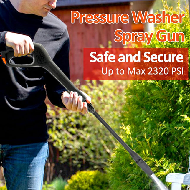 High Pressure Power Washer Water Spray Gun, Replacement Pressure Washer Gun, Compatible with Portland Pulsar Husky Taskf