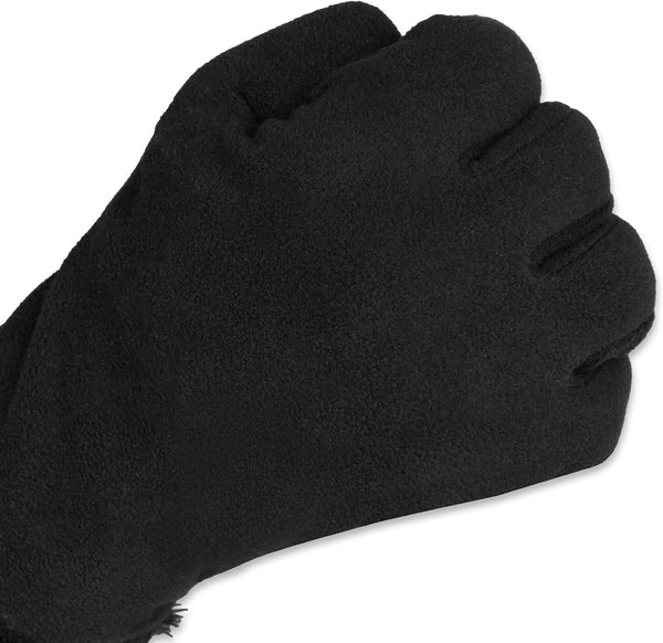 isotoner womens Stretch Fleece Gloves With Microluxe Lining and Smart Touch Technology One Size Black