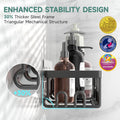 Veken Shower Caddy 6-Pack, Bathroom Organizers and Storage Shelves, Black Black 6-Piece Set