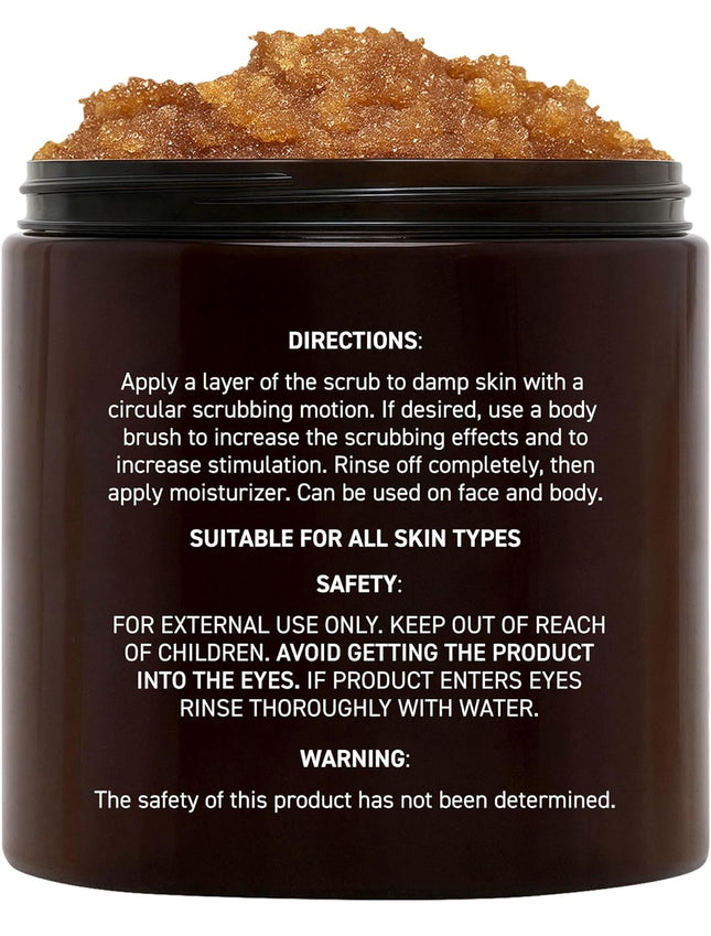 Brooklyn Botany Brown Sugar Body Scrub - Moisturizing and Exfoliating Body, Face
