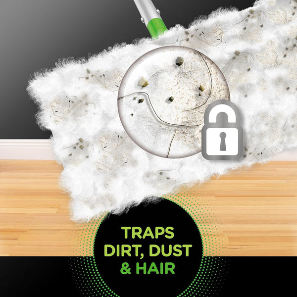 Swiffer Sweeper Heavy Duty Dry Multi-Surface Cloth Refills for Floor Sweeping and Cleaning, Unscented, 32 Count 32 Count (Pack of 1)