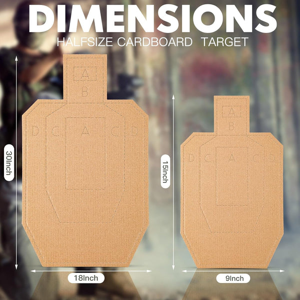 Hungdao 40/100 Pcs IPSC Cardboard Targets for Shooting Classic Silhouette Targets for The Range Tactical Practice Competitions Tactical Training