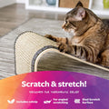 SmartyKat Sisal Angle Ramp Cat Scratcher, Natural Woven Sisal Surface & Stable Wooden Structure with Organic Catnip Angle Scratcher - Sisal One Size