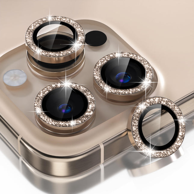 Choiche Compatible for Iphone 16 Pro/Iphone 16 Pro Max Camera Lens Protector Bling, 9H Tempered Glass Camera Cover Scree