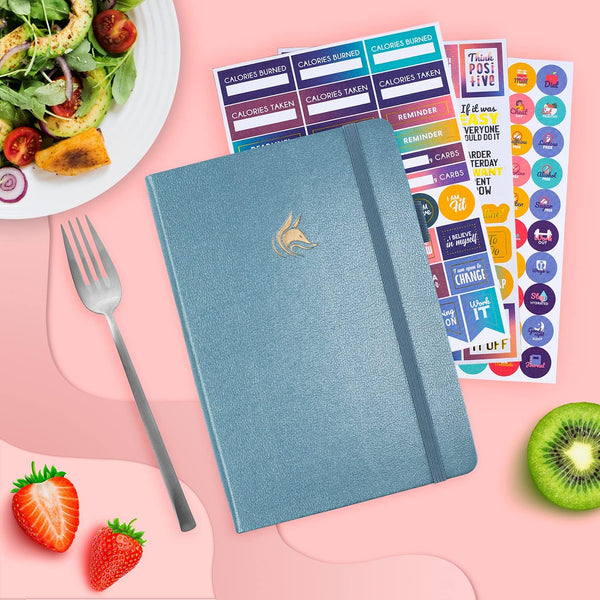 Clever Fox Wellness Planner - Weekly & Daily Health and Wellness Log, Food Journal & Meal Planner Diary for Calorie Counting, Notebook for Medical