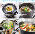 Consevisen Vegetable Steamer Basket for Cooking Food, Stainless Steel Veggie Steam Basket for Pot, Folding Expandable Steaming Insert with