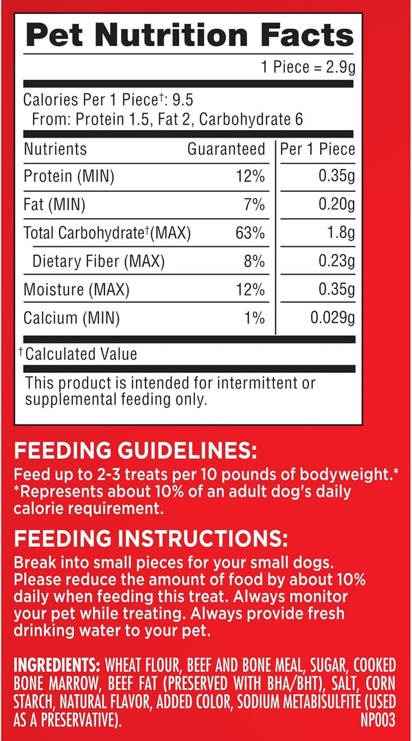 Milk-Bone MaroSnacks Small Dog Treats with Real Bone Marrow, 40 Oz. Canister | Dog treats with 12% protein Beef 2.5 Pound (Pack of 1)