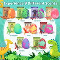 Bath Bombs for Kids with Surprise Toys Inside - 9 Pack Dinosaur Bath Bombs Gift Set, Dinosaur Toys for Kids 3 4 5 6 7 8 9 Years, Birthday Gifts