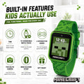 Minecraft Kids Smart Watch – Touchscreen Interactive Watch with 10 Customizable Clock Faces, Built-in Camera, Video Recorder, Alarm, Calculator,