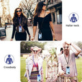 CACOE Phone Lanyard, Black+Dark Blue, 2 Pcs | Adjustable Neck Strap, 4 Pcs Patches,Universal Crossbody Multifuctional Cell Phone Lanyards