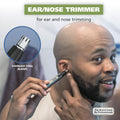 Wahl Micro Groomsman Battery Personal Trimmer for Hygienic Grooming with Rinseable, Interchangeable Heads for Eyebrows, Neckline, Nose, Ears, &