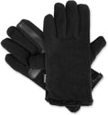 isotoner womens Stretch Fleece Gloves With Microluxe Lining and Smart Touch Technology One Size Black