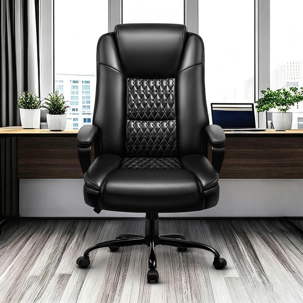 OFIKA Home Office Chair, 400LBS Big and Tall Computer Chair Heavy Duty Design, Ergonomic High Back Cushion Lumbar Back Support, Adjustable