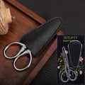 Small Precision Scissors, 3.5Inch Stainless Steel Multi-Purpose Vintage Beauty Grooming Kit for Facial Hair, Eyebrow, Eyelash, Beard, Moustache