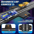 Slot Car Race Track Sets for Boys, Race Car Track with 2 High-Speed Slot Cars, Battery or Electric Car Track, Dual Racing Game Lap Counter Track