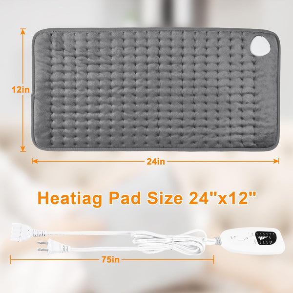 Heating Pad-Electric Heating Pads for Back,Neck,Abdomen,Moist Heated Pad for Shoulder,Knee,Hot Pad for Arms and Legs,Dry&Moist Heat & Auto Shut