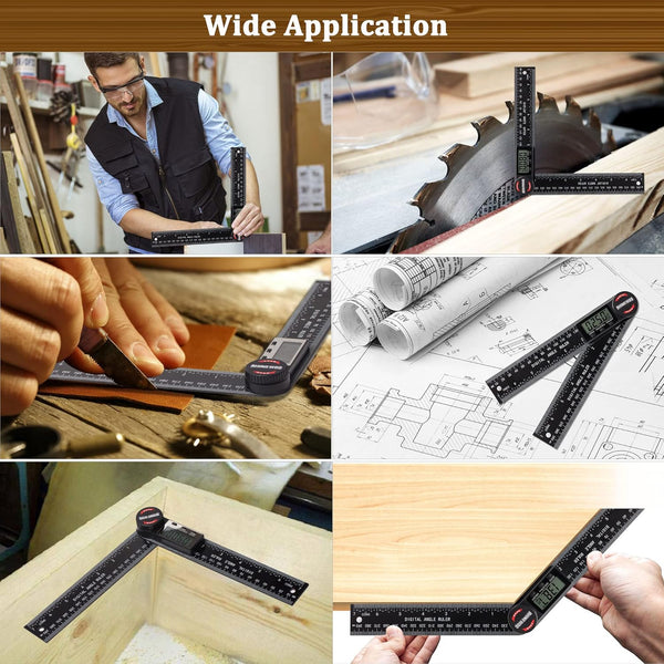 Digital Angle Finder Protractor, Angle Finder Ruler with 7Inch/200Mm, Angle Measuring Tool for Woodworking/Carpenter/Construction/Diy