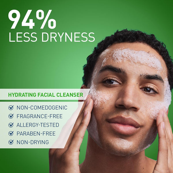 CeraVe Hydrating Facial Cleanser, Moisturizing Face Wash For Dry Skin, Hyaluronic Acid + Ceramides + Glycerin, Hydrating Cleanser For Normal To