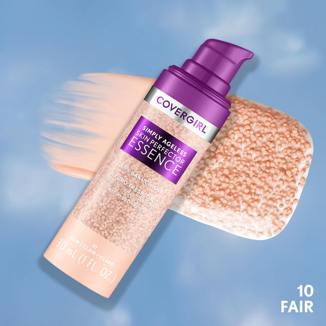 Covergirl Simply Ageless Skin Perfector Essence Foundation, 10 Fair, Tinted Skin